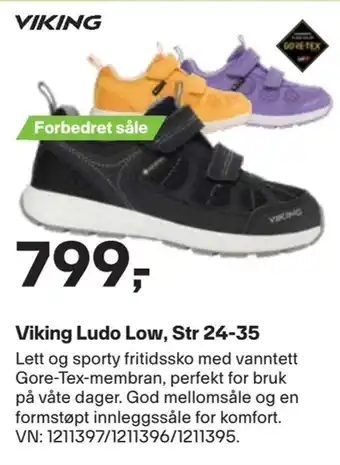 XXL Sport Viking ludo low, str 24-35 tilbud