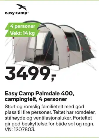 XXL Sport Easy camp palmdale 400, campingtelt, 4 personer tilbud