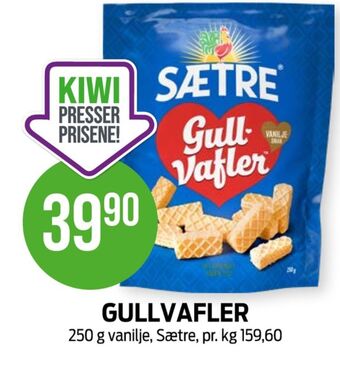 Kiwi Gull-vafler vafler tilbud