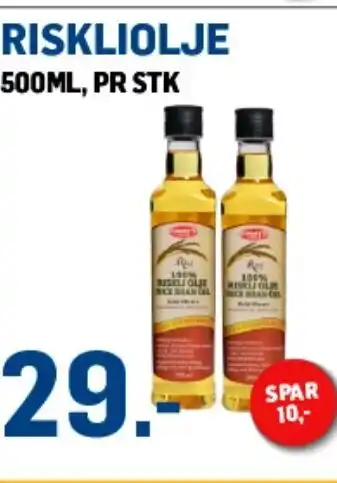 Price Lagerbutikk RISKLIOLJE 500ML, PR STK tilbud