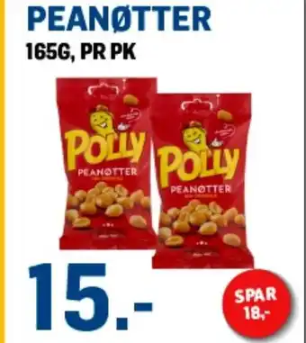 Price Lagerbutikk PEANØTTER 165G, PR PK tilbud