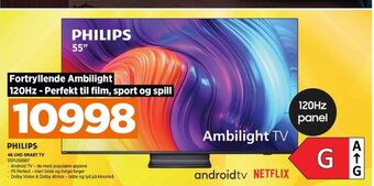 POWER PHILIPS 4K UHD SMART TV 55PUS8887 tilbud