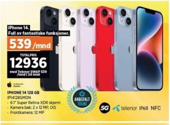 POWER IPHONE 14 128 GB IP14128GMDN tilbud