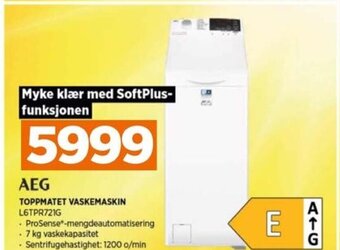 POWER AEG TOPPMATET VASKEMASKIN L6TPR721G tilbud