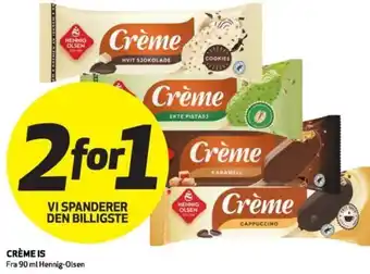 Bunnpris CRÈME IS Fra 90 ml Hennig-Olsen tilbud