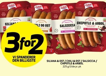 Bunnpris SILIANA & OST / CHILI & OST/SALSICCIA / CHIPOTLE & ARBÓL tilbud