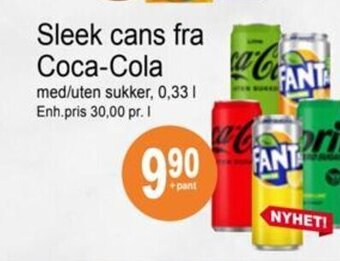 Joker Sleek cans fra Coca-Cola tilbud