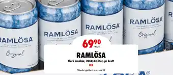 Nordby Supermarket RAMLÖSA Flere smaker, 20x0,33 liter, pr brett SEK tilbud