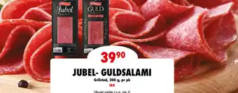 JUBEL-GULDSALAMI Grilstad, 200 g, pr pk SEK