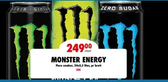 Nordby Supermarket MONSTER ENERGY Flere smaker, 24x0,5 liter, pr brett SEK tilbud