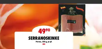 MaxiMat Nordby SERRANOSKINKE Porxas, 250 g, pr pk tilbud