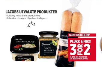 Meny JACOBS UTVALGTE PRODUKTER tilbud
