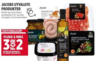 Meny JACOBS UTVALGTE PRODUKTER tilbud