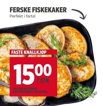 Meny FERSKE FISKEKAKER tilbud