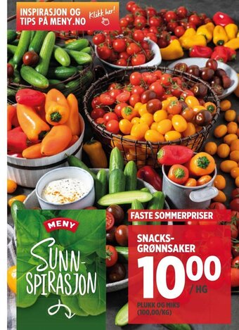 Meny SNACKS-GRØNNSAKER tilbud