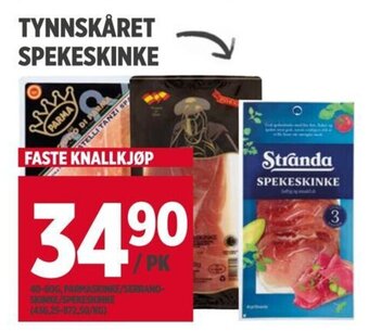 Meny TYNNSKÅRET SPEKESKINKE tilbud