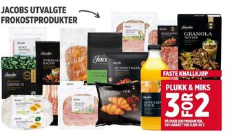 Meny JACOBS UTVALGTE FROKOSTPRODUKTER tilbud