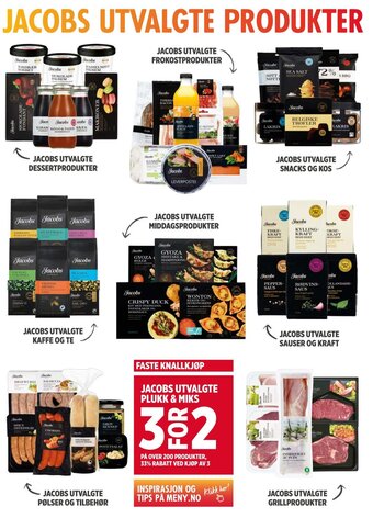 Meny JACOBS UTVALGTE PRODUKTER tilbud