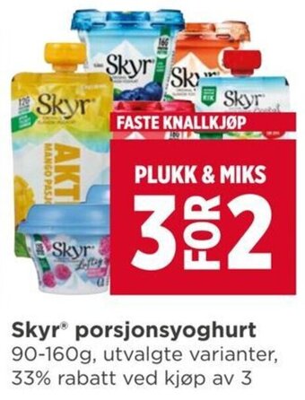 Meny Skyr porsjonsyoghurt tilbud