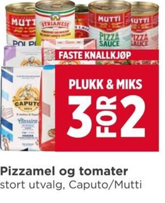 Meny Pizzamel og tomater tilbud