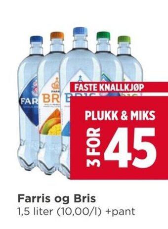 Meny Farris og Bris tilbud