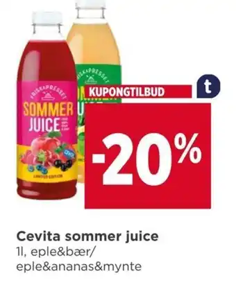 Meny Cevita sommer juice tilbud