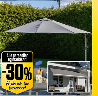 Europris Alle parasoller og markiser! tilbud