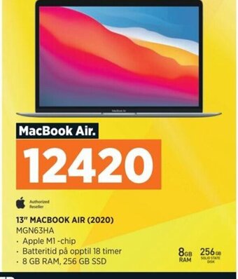 POWER 13" MACBOOK AIR (2020) MGN63HA tilbud