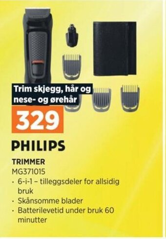 POWER PHILIPS TRIMMER tilbud