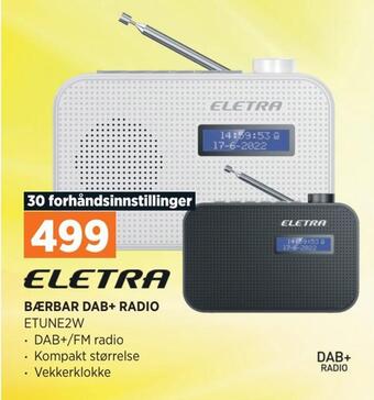 POWER Bærbar dab+ radio tilbud