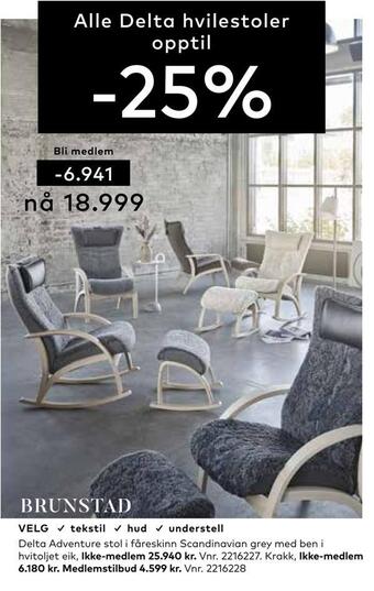 Skeidar Delta adventure stol tilbud