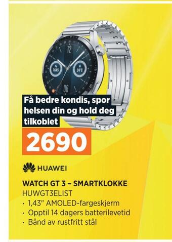 POWER Watch gt 3 - smartklokke tilbud