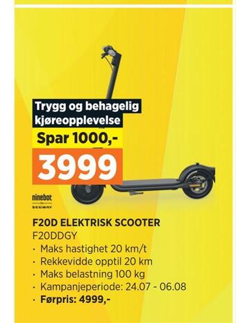 POWER F20d elektrisk scooter tilbud