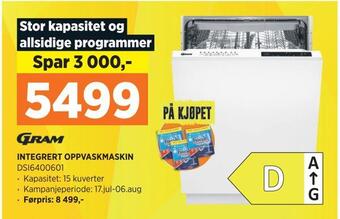 POWER Integrert oppvaskmaskin tilbud