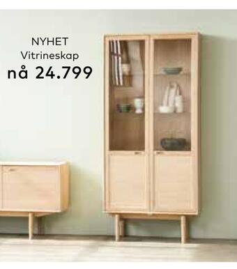 Skeidar Vitrineskap tilbud