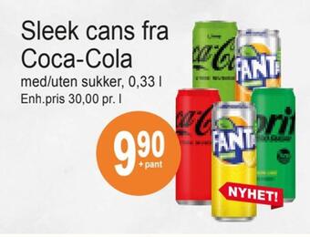 Joker Sleek cans fra coca-cola tilbud