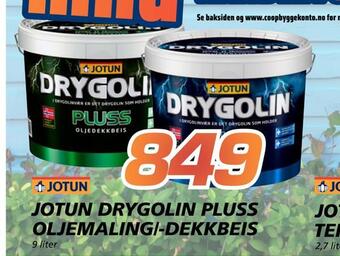 Coop Byggmix Jotun drygolin pluss oljemaling/-dekkbeis tilbud