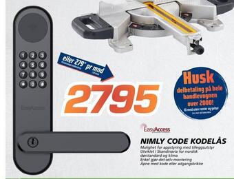 Coop Byggmix Nimly code kodelås tilbud