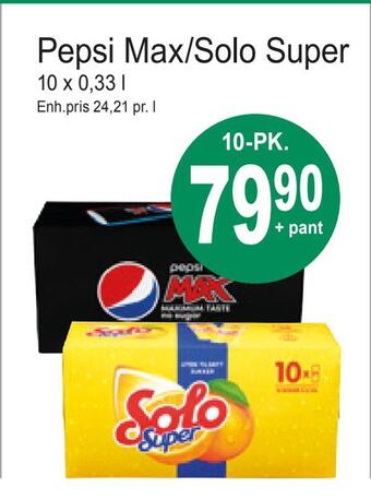Joker Pepsi max/solo super tilbud