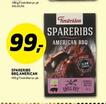 Bunnpris Spareribs bbq american tilbud
