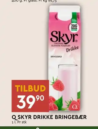 Coop Mega Q skyr drikke bringebær tilbud