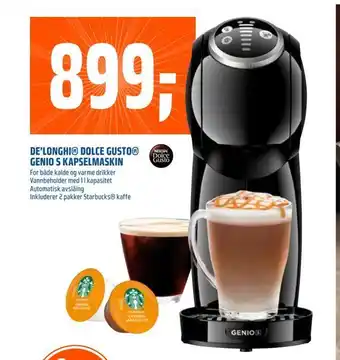 Coop Obs De'longhi® dolce gusto® genio s kapselmaskin tilbud