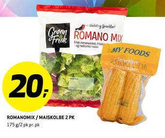 Bunnpris Romanomix / maiskolbe 2 pk tilbud