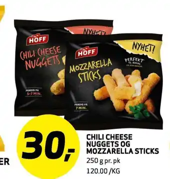 Bunnpris Chili cheese nuggets og mozzarella sticks tilbud