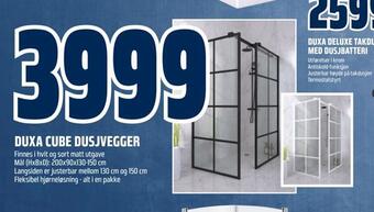 Obs Bygg Duxa cube dusjvegger tilbud