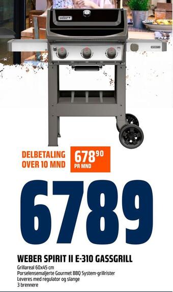 Obs Bygg Weber spirit ii e-310 gassgrill tilbud