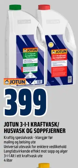 Obs Bygg Jotun 3-i-1 kraftvask/ husvask og soppfjerner tilbud