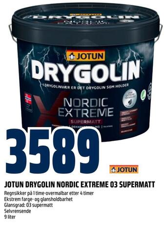 Obs Bygg Jotun drygolin nordic extreme 03 supermatt tilbud