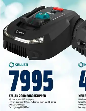 Obs Bygg Kellen 2000 robotklipper tilbud