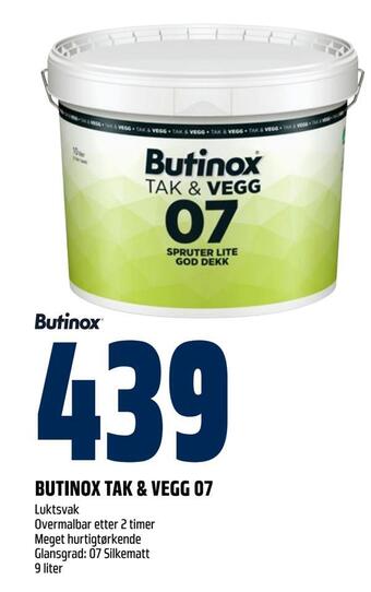 Obs Bygg Butinox tak & vegg 07 tilbud